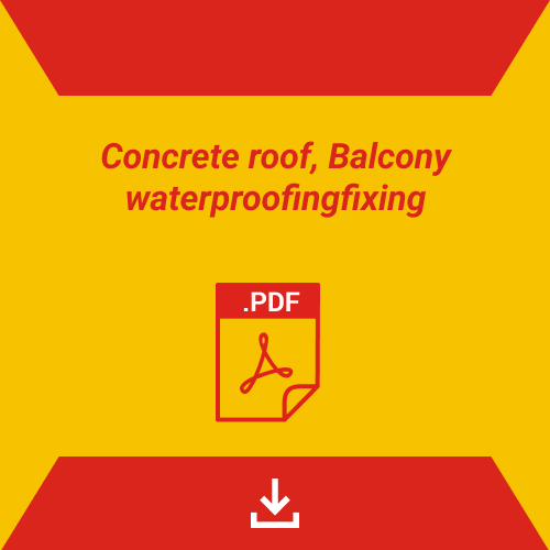 Concrete roof, Balcony waterproofing Fixing