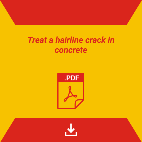Treat a hairline crack in concrete